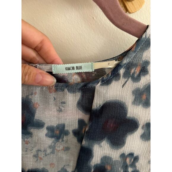 Urban Outfitters Dress Women's 0 Kimchi Blue Floral Mini Sheer Back Cut Out - Picture 5 of 10